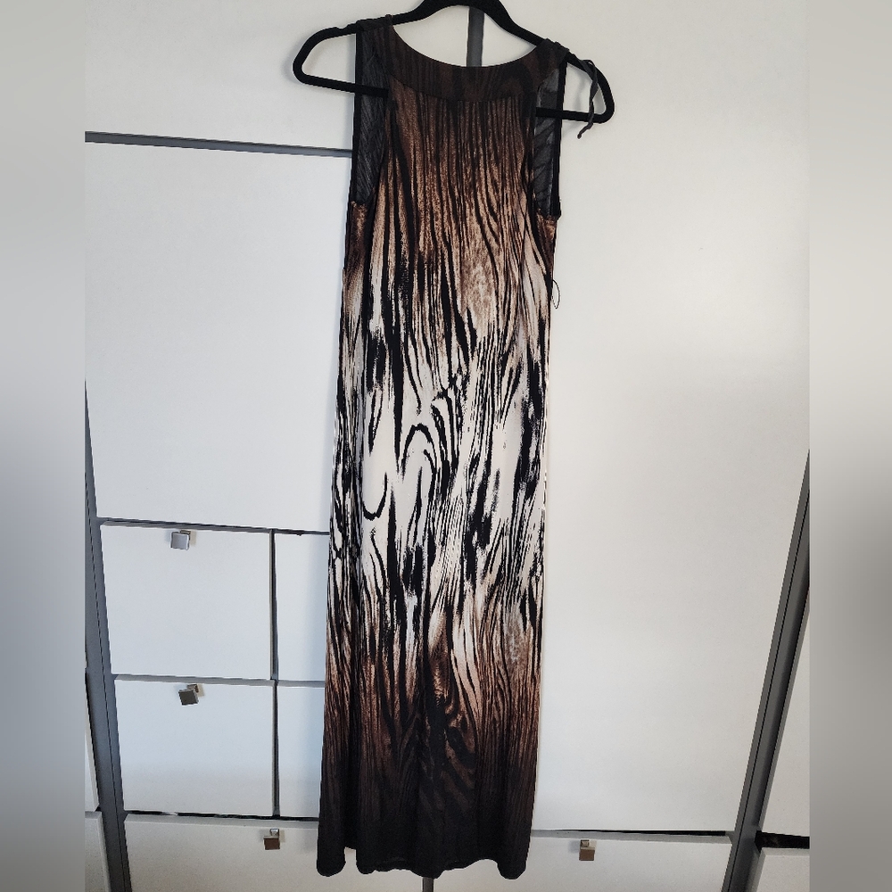 R&M Richards Women's M Maxi Brown/Black Animal Print ambre.pit to pit 17: - Picture 6 of 9